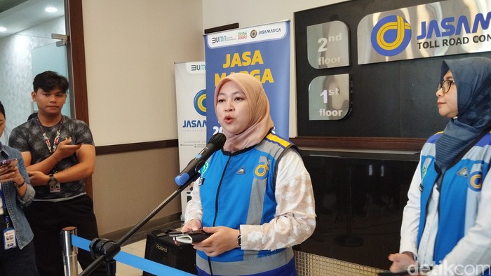 Corporate Communication and Community Development Group Head Jasa Marga, Lisye Octaviana (Maulana Ilhami Fawdi/detikcom)