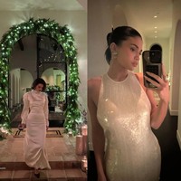 Kakak adik Kendall dan Kylie Jenner bergaya white christmas untuk Natal 2024. Keduanya kompak memakai gaun putih saat perayaan Natal. Foto: Dok. Instagram