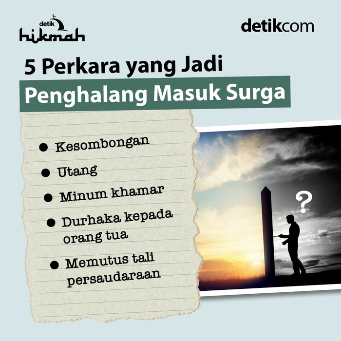 Infografis perkara yang menjadi penghalang masuk surga Infografis perkara yang menjadi penghalang masuk surga