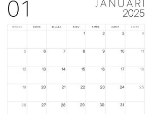 Daftar Hari Besar Nasional dan Internasional Januari 2025