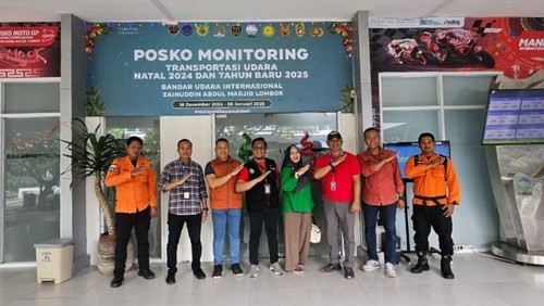 Tim Kemenpar dari Poltekpar Lombok mengecek kesiapan Bandara Lombok dan destinasi wisata Kawasan Ekonomi Khusus Mandalika. (Humas Poltekpar Lombok).