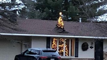 Tak masalah meski harus menembus atap rumah. Foto: Boredpanda