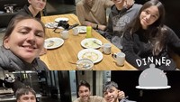 Kalau ini potret hangat keluarga Donna-Darius saat makan malam di penginapan mereka. Lokasinya di Steel House Copenhagen. Foto: Instagram dagnesia