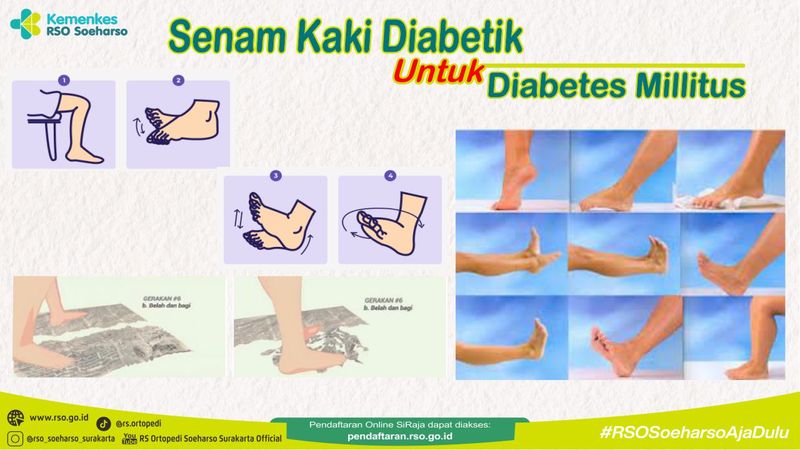 Senam Kaki Diabetik untuk penderita Diabetes Melitus (Foto: Kemenkes)