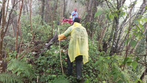 Tim SAR gabungan saat melakukan pencarian dua pendaki yang hilang di Gunung Agung, Karangasem, Bali, Kamis (26/12/2024) (dok. Basarnas Karangasem)