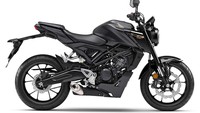 Honda CB125R punya tampilan berotot ala motor gede (moge). Tunggangan tersebut hadir dengan konsep naked atau terbuka. Menariknya, meski berstatus sebagai motor entry level, boks mesinnya terlihat pejal atau penuh. Foto: Doc. Honda JP