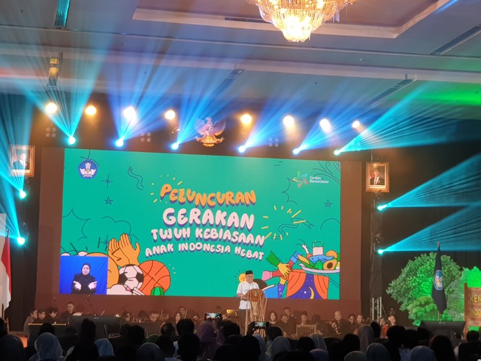 Kementerian Pendidikan Dasar dan Menengah (Kemendikdasmen) resmi meluncurkan Gerakan Tujuh Kebiasaan Anak Indonesia Hebat, di Hotel Bidakara, Jakarta Selatan Jumat (27/12/2024).