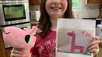 Jerapah pink. Foto: Brightside