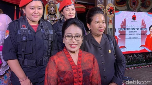 Ketua Bidang Perempuan dan Anak DPP PDI Perjuangan, I Gusti Ayu Bintang Darmawati atau Bintang Puspayoga. (Foto: Rizki Setyo/detikBali)