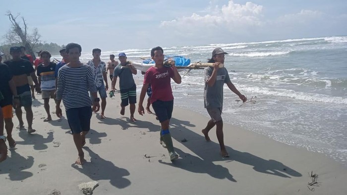Korban saat ditemukan (Foto: dok. SAR Mentawai).