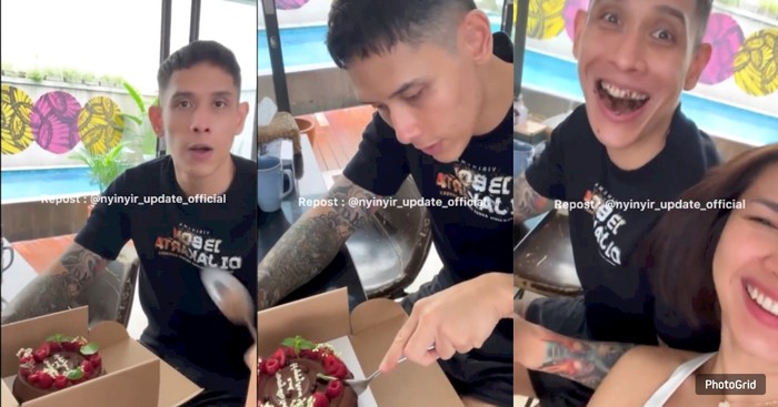 Begini Cara Ganindra Bimo Nikmati Kue Natal yang Bikin Istri Ngakak