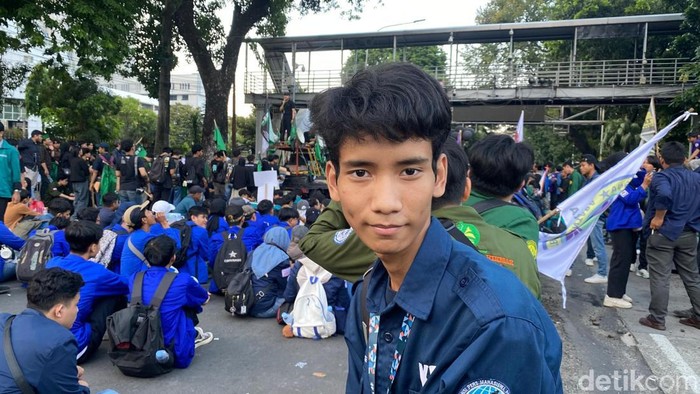 Mahasiswa tolak PPN 12 persen. (Joakhim Tharob/detikcom)