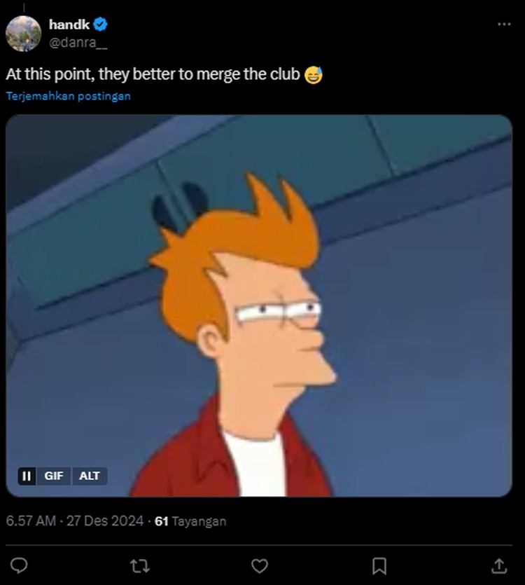 Meme Man United Kalah 0-2 dari Wolves, Diminta Merger dengan Man City Manchester United kalah dari Woves dengan skor akhir 0-2. Netizen meminta supaya tim berjuluk Setan Merah merger dengan Manchester City.