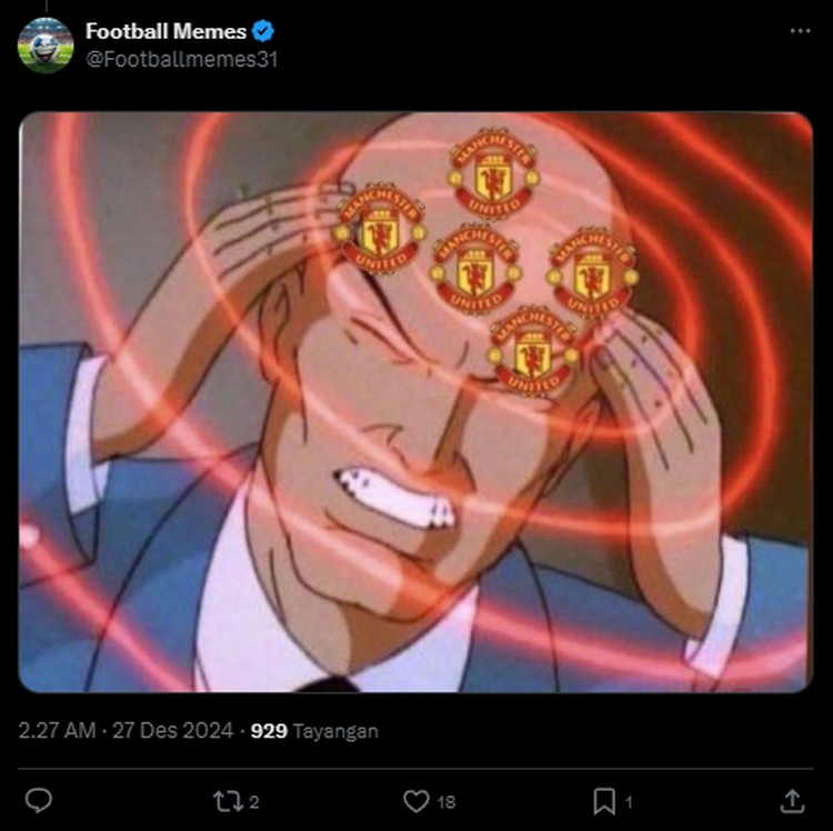 Meme Man United Kalah 0-2 dari Wolves, Diminta Merger dengan Man City Manchester United kalah dari Woves dengan skor akhir 0-2. Netizen meminta supaya tim berjuluk Setan Merah merger dengan Manchester City.