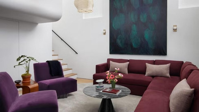 Ruang tamu/Stephen Kent Johnson via Elle Decor Ruang tamu