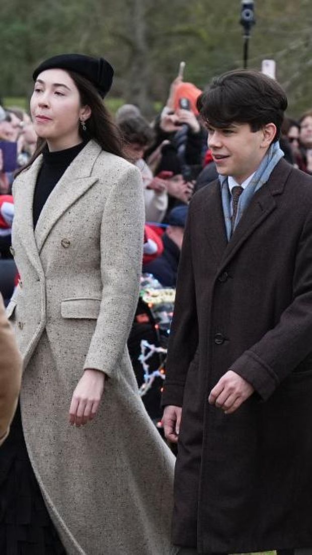 The Earl of Snowdon, Samuel Chatto, and Arthur Chatto attending the Christmas Day morning church service at St Mary Magdalene Church in Sandringham, Norfolk. Picture date: Wednesday December 25, 2024. (Photo by Aaron Chown/PA Images via Getty Images)