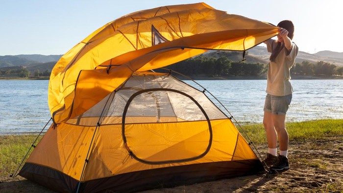 Tenda camping.