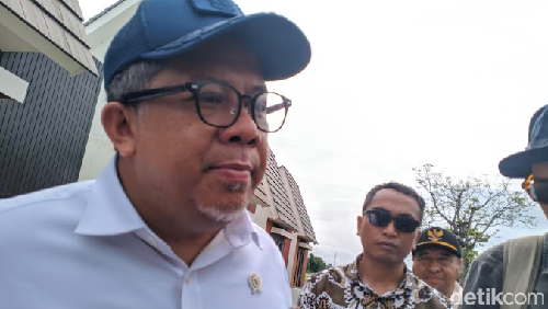 Wakil Menteri Perumahan dan Kawasan Permukiman Indonesia Fahri Hamzah saat berkunjung ke Lombok Barat, Jumat (27/12/2024). (Ahmad Viqi/detikBali)