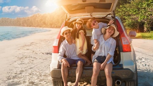 Ilustrasi liburan keluarga