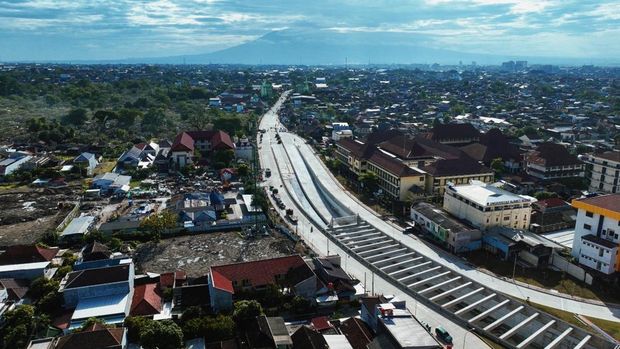Penampakan pengerjaan simpang Joglo yang hampir rampung. Foto diunggah Sabtu (28/12/2024).