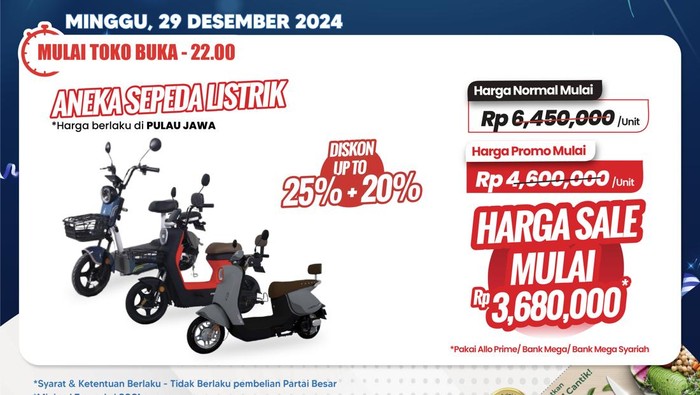 Transmart Full Day Sale kembali hadir hari ini, Minggu, 29 Desember 2024. Berbagai promosi menarik hadir untuk memenuhi kebutuhan para pelanggan setia Transmart.