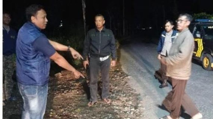 TKP pembacokan di Nganjuk.