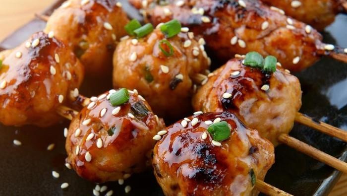Ilustrasi bakso bakar
