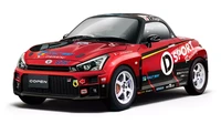 Mobil lain yang akan dibawa adalah mobil balap Copen GR Sport, kapasitas mesinnya telah ditingkatkan dari 660 cc menjadi 770 cc, dengan mesin yang tetap menggunakan turbocharger. Mobil roadster yang ikut serta dalam Reli Jepang 2024 ini memiliki spakbor yang lebih lebar 40 mm, serta roll cage enam titik. Foto: Dok. Daihatsu