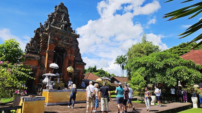 Pemedal agung di Objek Wisata Kertha Gosa, Klungkung, Bali. (Putu Krista/detikBali)