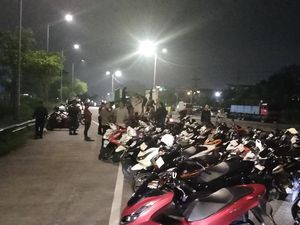 65 Motor Diamanakan Saat akan Balap Liar di Bypass Krian Sidoarjo