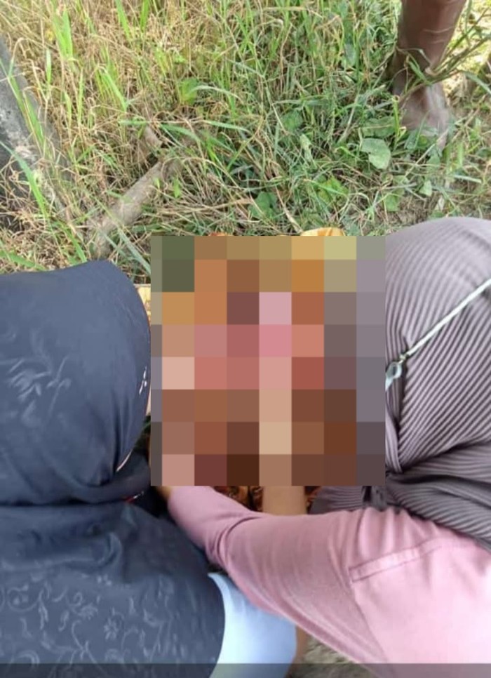 Bayi dibuang di sawah Gresik