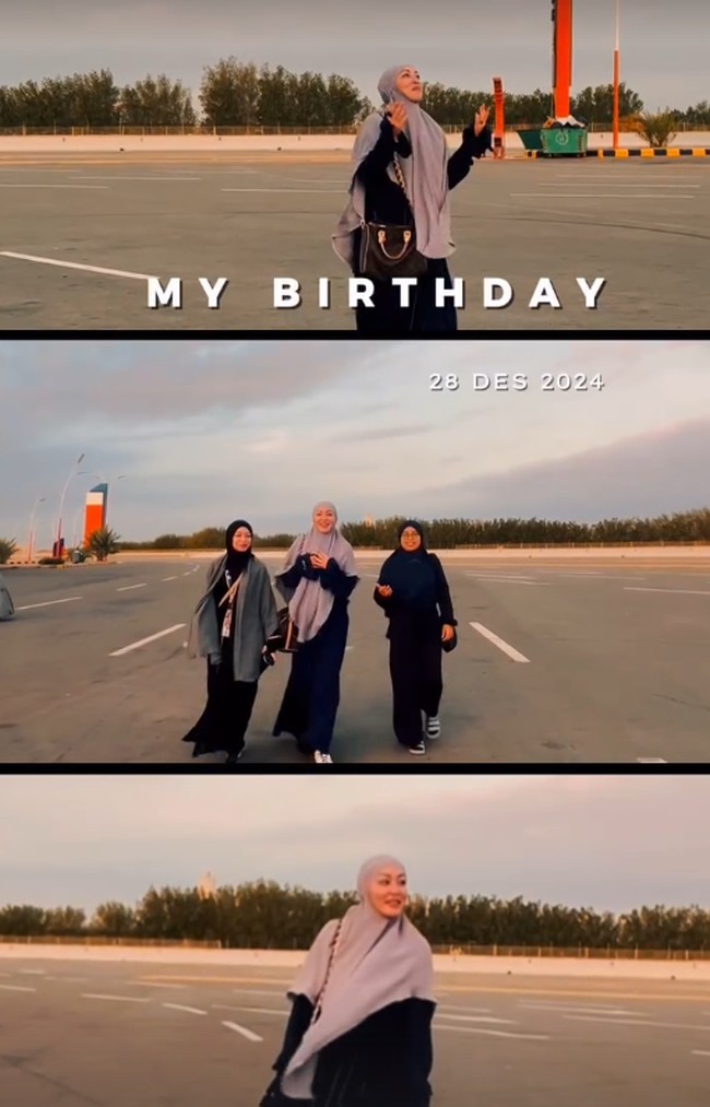 Puteri Indonesia 2001 ini mengungkapkan perjalanan menuju Mekkah tepat dengan hari ulang tahunnya yang ke-47. Ia tak berhenti mengucapkan rasa syukur. Ya Allah, pada usia yang ke-47 ini, di atas langit-Mu, saat aku sedang menuju rumah suci-Mu di Mekkah, aku tersungkur dalam rasa syukur dan haru. Betapa Engkau Maha Baik, membawaku sejauh ini, meski aku tak pernah benar-benar sempurna sebagai hamba-Mu. 🥲 Ya Allah, jika usia ini adalah anugerah, maka jadikanlah ia penuh berkah. Jika langkahku selama ini penuh dosa, ampunilah aku yang begitu lemah. Jika air mata ini adalah tanda cinta, maka biarkan ia menjadi saksi betapa aku rindu akan ridha-Mu. 😭, tulis Angie. Foto: Dok. Instagram @angelinasondakh09.