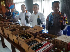 Seribuan Botol Miras Diamankan Jelang Tahun Baru di Temanggung