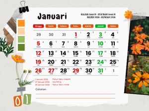 Jadwal Libur Nasional dan Cuti Bersama Januari 2025, Tandai Tanggalnya!