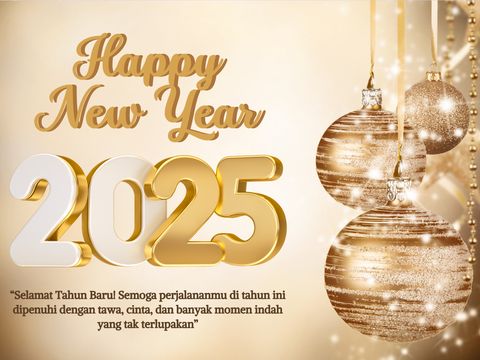 Kartu Ucapan Tahun Baru 2025.