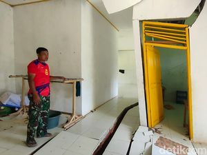 Penampakan Gedung Asrama SMK di Mamasa Nyaris Ambruk gegara Tanah Bergerak