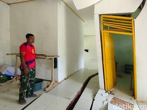 Gedung Asrama SMK Messawa di Mamasa Rusak Parah Akibat Tanah Bergerak
