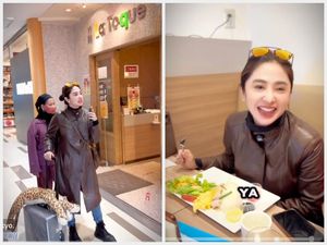 Liburan ke Jepang, Dewi Perssik Tetap Cari Makanan Halal