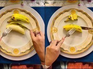 Makan Pisang Pakai Pisau Garpu, Cara Wanita Ini Tuai Perdebatan