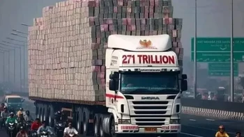 Mengangkut duit korupsi Rp 271 triliun. Foto: X.com