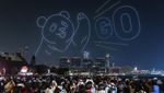 Meriahnya Pertunjukan Drone Panda Pertama di Hong Kong