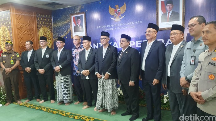 Pelantikan pejabat eselon BP Haji di Kantor Kemenag Jakarta, Senin (30/12/2024).