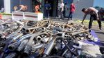 Polrestabes Surabaya Musnahkan 15 Kg Sabu-527 Knalpot Brong