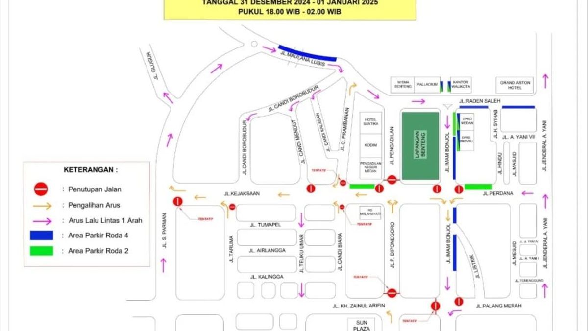 Jalan Ditutup Total Malam Tahun Baru, Antisipasi Kemacetan Parah