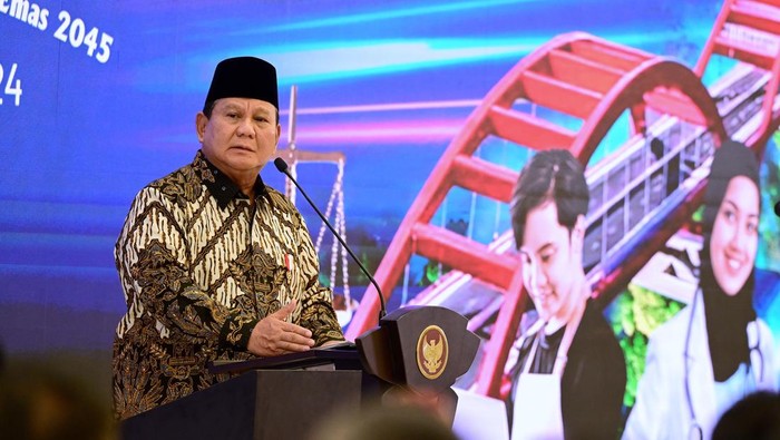 Prabowo di acara Musrenbang RPJMN 2025-2029.