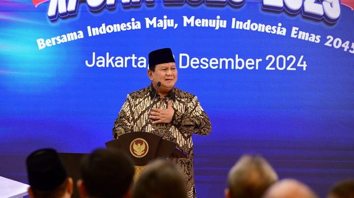 Prabowo di acara Musrenbang RPJMN 2025-2029.