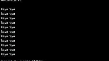 Simpel, padat, kaya raya. Foto: X/bayu_joo