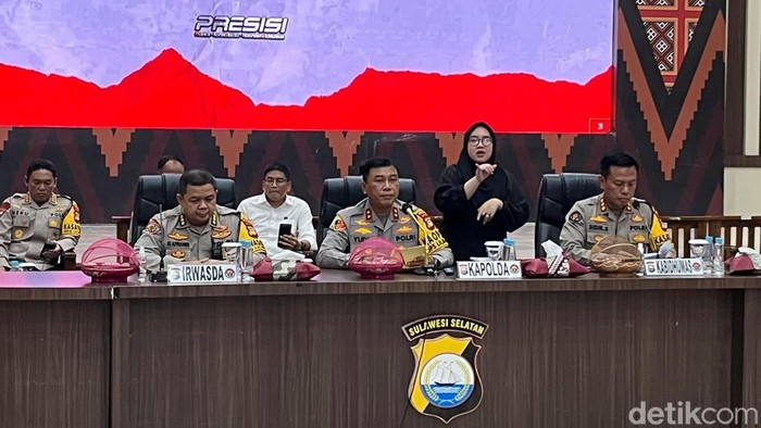 Rilis akhir tahun Polda Sulsel. Sahrul Alim/detikSulsel