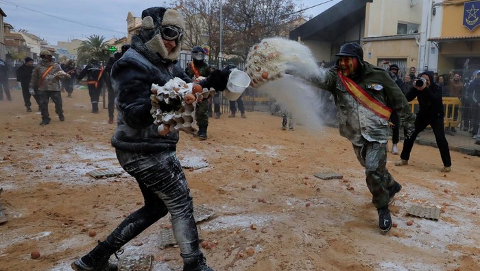 Revellers participate in the traditional 