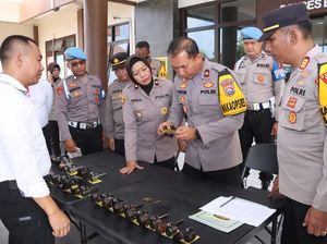 Polres Blitar Gelar Pemeriksaan Senpi, Pastikan Tak Disalahgunakan